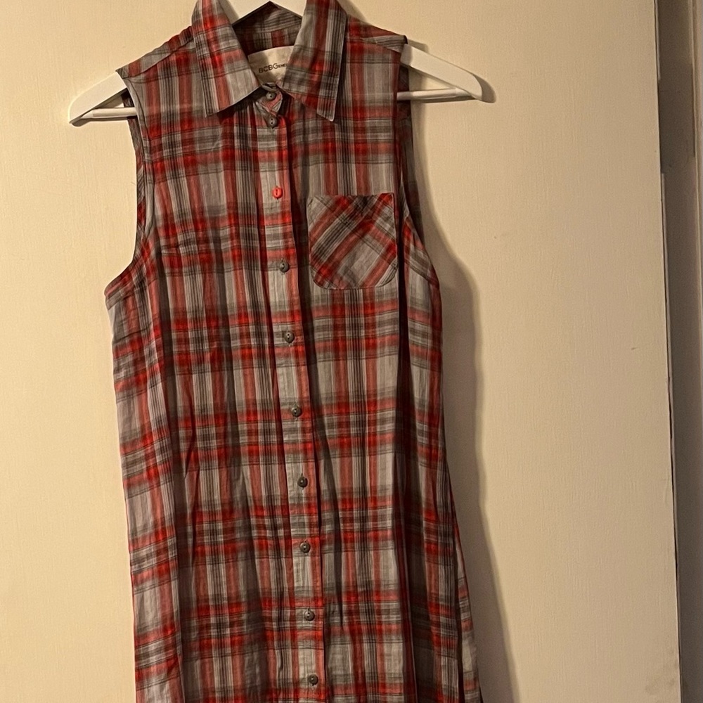 BCBGeneration Plaid Shirt Dress
